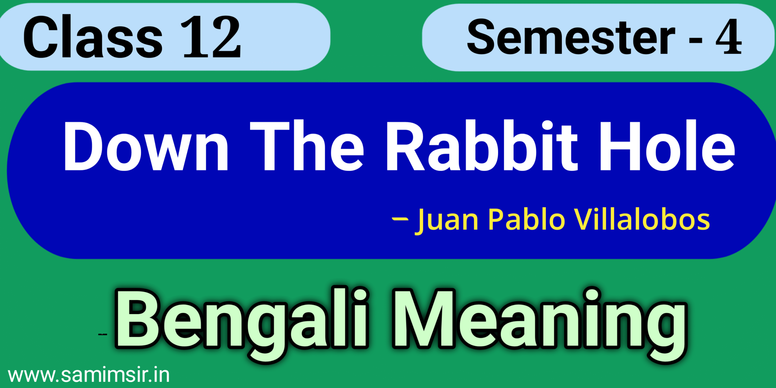 Class 12 Three Questions Bengali Meaning